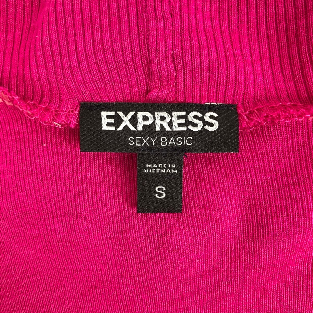 Express Hot Pink Ruffled Flyaway Cardigan - Picture 5 of 7